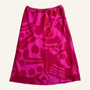 The Limited Bold Pink Y2K Abstract Skirt